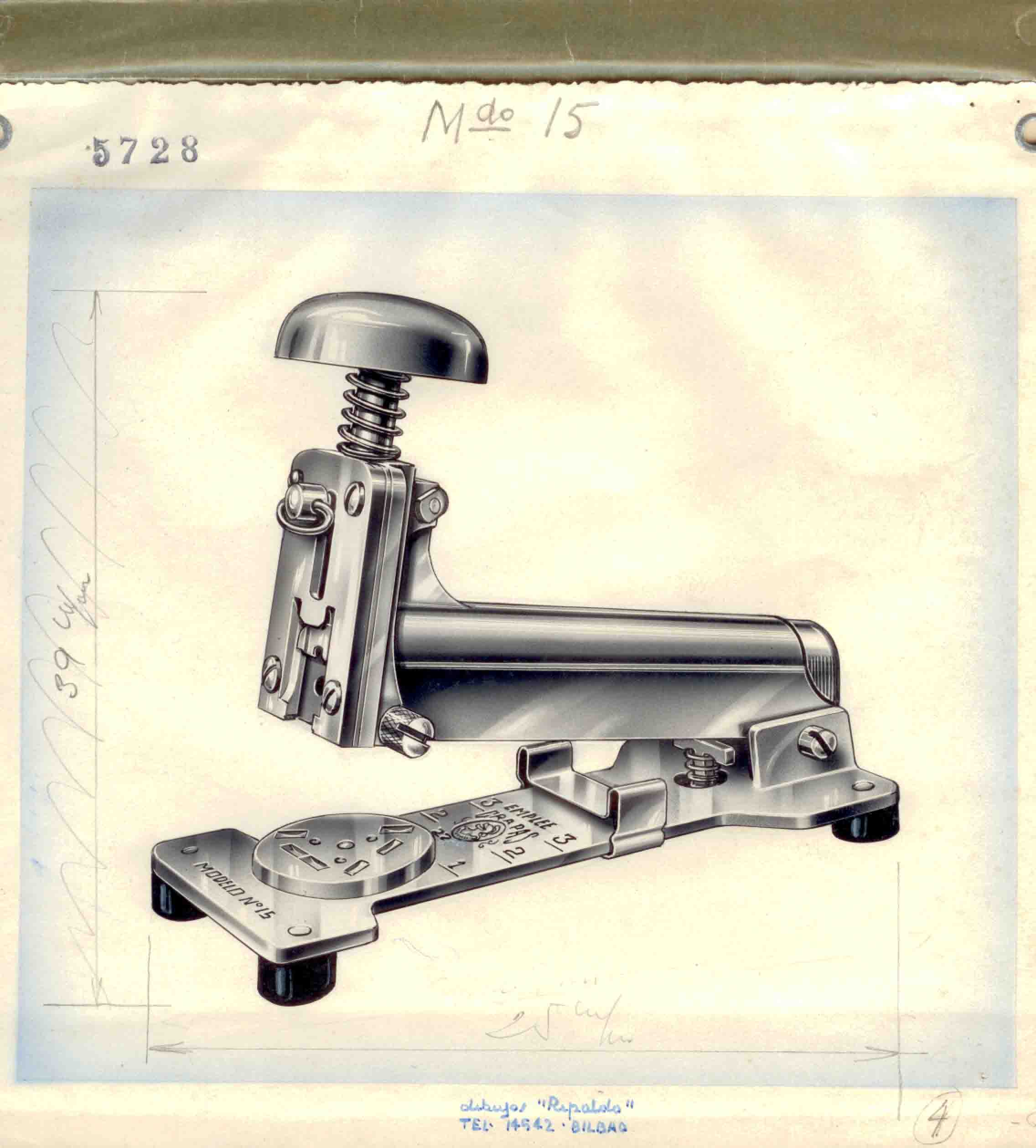 El_Casco_grapadora_M15_boceto_original